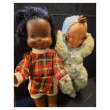 Knickerbocker Toy Co Doll Set - Sleepy Head and Plaid Dress Dolls