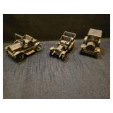 Model T Ford Brass Pencil Sharpeners Set