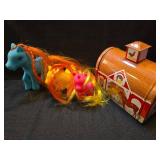 My Little Pony G1 Rainbow Trio with Stable