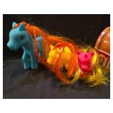 My Little Pony G1 Rainbow Trio with Stable