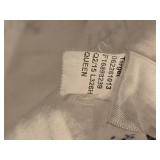 White and black snowflake pattern, Queen size flannel sheet set