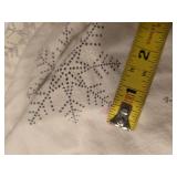 White and black snowflake pattern, Queen size flannel sheet set