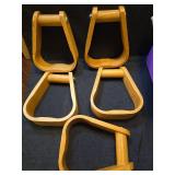 Mid Century Danish Teak Wood Stirrups