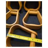 Mid Century Danish Teak Wood Stirrups