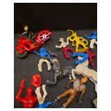 Mixed Plastic Toy Figure Lot - Cowboys, Soldiers and Accessories