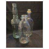 Glass Soda Bottles with Decorative Patterns