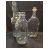 Glass Soda Bottles with Decorative Patterns