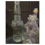 Glass Soda Bottles with Decorative Patterns