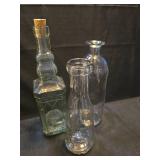 Collection of Clear Glass Medicine Bottles