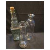 Collection of Clear Glass Medicine Bottles