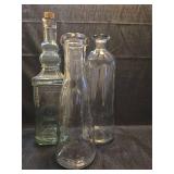 Collection of Clear Glass Medicine Bottles