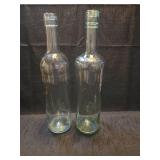 Clear Glass Wine Bottles with Embossed Base