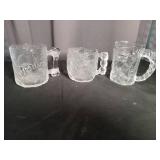 McDonalds Batman Forever & The Flintstones Glass Mugs