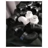 PVC Pipe Fitting Lot - Mixed Elbow Connectors