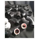 PVC Pipe Fitting Lot - Mixed Elbow Connectors