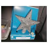 Holiday Time LED Star Tree Topper and Glass Ornament Set