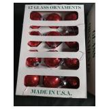 American Made Glass Christmas Ornaments - Set of 12