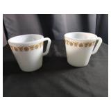 Pyrex Butterfly Gold Coffee Mugs