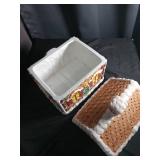 Ceramic Christmas Gingerbread House Cookie Jar