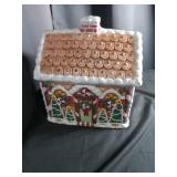 Ceramic Christmas Gingerbread House Cookie Jar