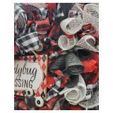 Ladybug Crossing Decorative Mesh Wreath