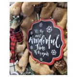 Buffalo Plaid Christmas Burlap Wreath