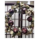 Decorative Apple Garland with White Flowers