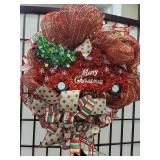 Festive Christmas Deco Mesh Wreath