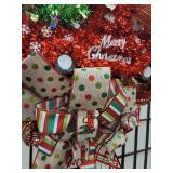 Festive Christmas Deco Mesh Wreath