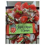 Jesus is the Reason Christmas Mesh Wreath