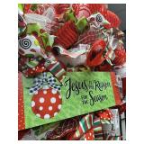 Jesus is the Reason Christmas Mesh Wreath