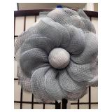 Silver Metallic Mesh Door Wreath