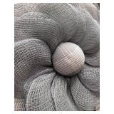 Silver Metallic Mesh Door Wreath