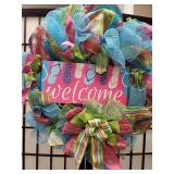 Summer Welcome Flip Flops Mesh Wreath