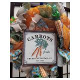 Peter Cottontail Carrots Easter Wreath and Sign Set