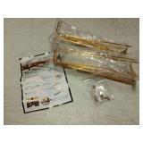 LINFIDITE Gold Under Cabinet Wine Glass Holder, 2 Pack, Space Saving, Easy Installation, Anti-Skid, Compact Design, Sturdy Materials, Affordable Gift