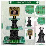 3-Tier Football Theme Party Cardboard Cupcake Stand for Kids Birthday Party Football Party Games Decoration