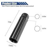 ZIMISI 7 Point Spline Drive Tuner Socket Key Tool, Lug Wrench with 13/16" (21mm) and 7/8" (22mm) Hex, Wheel Lug Nut Wrench Replacement Tool, Spline Socket Set for 14x1.5, 14x2.0, 9/16 (Black)