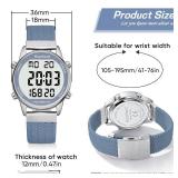 Hearkent Pedometer Watch for Women-Step Tracker Watch with Calories Counter-Non Bluetooth Pedometer Watches-LCD Large Numbers-30M Waterproof Watch-Wrist Watch Step Counter for Walking(Blue)