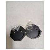 1 Pair Shower Rod Holders for Wall, No Drill Adhesive Shower Curtain Rod Holder Strong Hold Hexagon No Drilling or Screw Mount, Black Showers Curtain Holder for Bathroom Curtains Rods Retainers