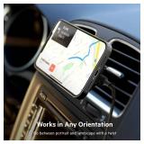 Belkin MagSafe-Compatible Magnetic Wireless Car Charger 10W - Wireless Charger, Magnetic Car Vent Phone Mount for iPhone 17, iPhone 16, 15, & 14 Series, Pixel 10 (Power Supply NOT Included) - Black Te