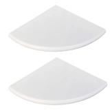 GEOONA 2 Pcs White Marble Corner Shower Shelf for Bathroom, 9
