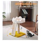 Happi N Pets New Cloud Cat Tree Tower, Cat Scratching Post with Bed, Small Cat Tree, Compact Cat Tower with Scratching Pad & Cloud Soft Perch & Cute Toys, Extra Toy, Bounus Catnip