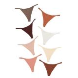 DEANGELMON Seamless G-string Thongs for Women - No Show Thong Underwear Low Rise Stretch Panties Workout Pack (8P1,M)