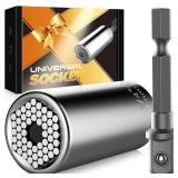 Valentines Day Gifts for Him, Kusonkey Super Universal Socket Tools Gifts Stocking Stuffers for Men,Professional 7mm-19mm Tool Sets with Power Drill Adapter,Cool Gadgets for Him,Dad,Grandpa,Boyfriend