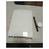 Desktop Glass Whiteboard with Reversible Wood Stand, Small White Board, Mini Dry Erase Whiteboard Easel for Desk, Reusable Desk Notepad 9.5"x6.7" for Home, Office, Accessories Included, Yeoux
