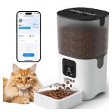 PAPIFEED Smart Automatic Cat Feeders Pet Feeder : WiFi Pet Feeder with APP Control for Remote Feeding, Detachable for Easy Clean,Stainless Steel Bowl,1-10 Meals Per Day for Dog (6L/25Cup)