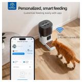 PAPIFEED Smart Automatic Cat Feeders Pet Feeder : WiFi Pet Feeder with APP Control for Remote Feeding, Detachable for Easy Clean,Stainless Steel Bowl,1-10 Meals Per Day for Dog (6L/25Cup)