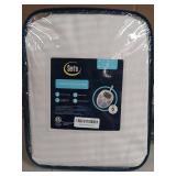 Serta Waterproof Heated Mattress Pad, Electric Bed Warmer with 10 Heat Settings, Auto Shut Off Timer, ETL Certified Electric Mattress Pad, Elastic Deep Pocket, Machine Washable, White Twin XL