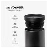 Simple Modern Travel Coffee Mug Tumbler with 360° Lid | Ceramic-Lined Insulated Stainless Steel Cold Brew Iced Coffee Cup | Gifts for Women Men Her Him | Voyager Signature | 16oz | Forest